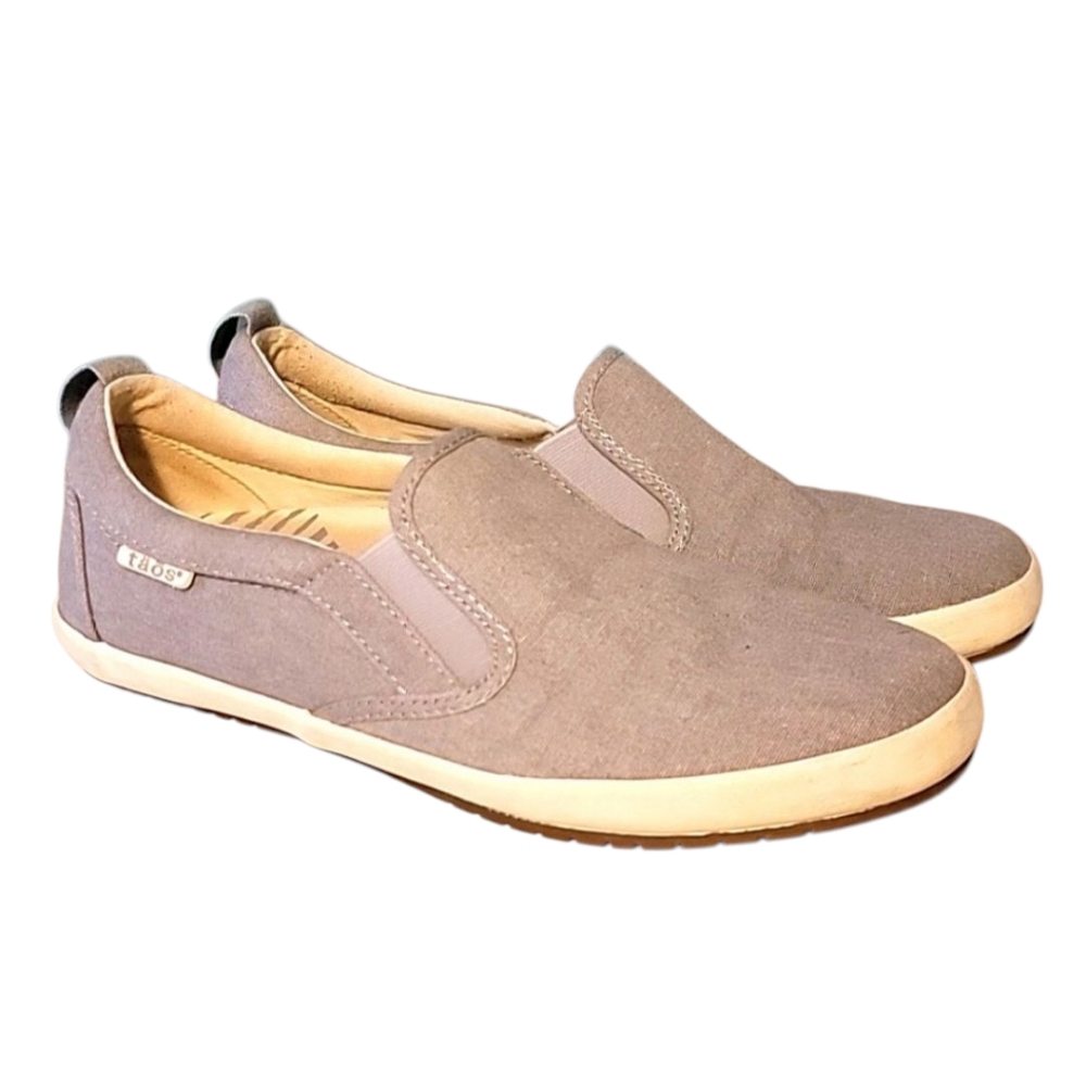 TAOS Dandy Canvas Slip-On Sneakers Rubber Soul Grey Size 9‎
